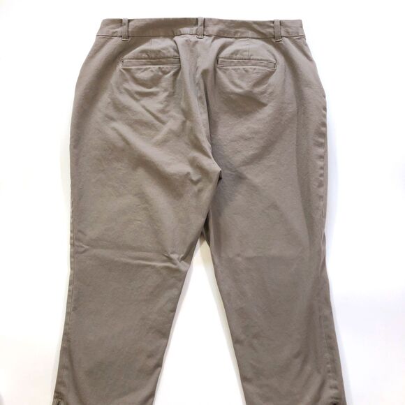 Eddie Bauer Blakeley Ankle Zip Pants Sz 14 Brown - Picture 3 of 10